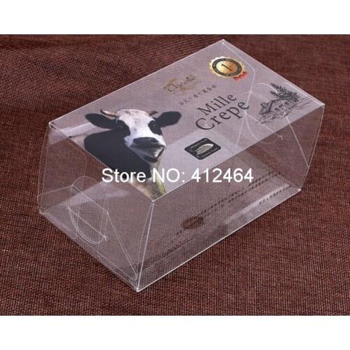 UV color printing flat plastic packaging box customized PP / PET / PVC light plastic food box dh4010