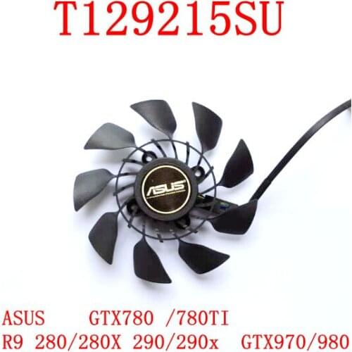 Original EVERFLOW T129215SU 12V 0.5A 28X28X28X28mm for ASUS GTX780/780TI R9 280/280X 290/290x GTX970/980 Cooling fan
