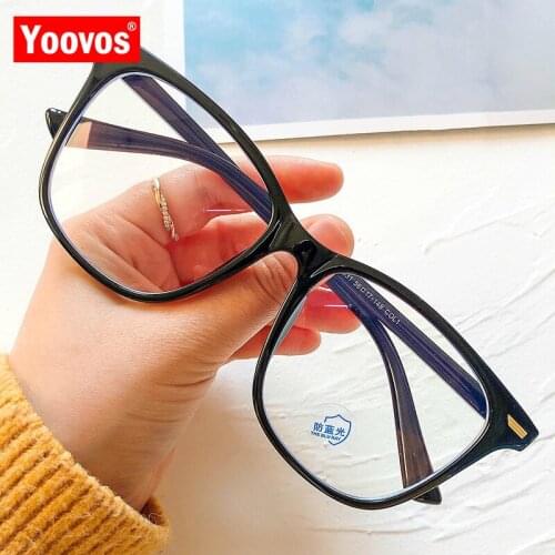Yoovos 2021 Glasses Frame Women Blue Light Glasses For Women/Men Luxury Retro Brand Designer Eyeglasses Vintage Gafas De Mujer