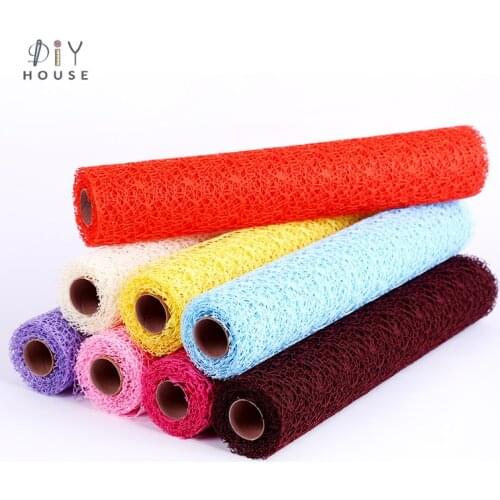 1Roll Color Organza Bouquet Wrapping Gauze Mesh DIY Craft Supplie Children Hand Scrapbook Tools Wedding Party Decor Hangings