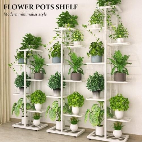 1pcs Plant Shelves Iron Potted Flower Plant Stand Rack Multiple Flower Pot Holder Shelf Indoor Outdoor Planter Display Organizer