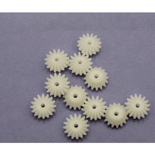 100PCS 0.5 Modulus 16T 2mm Aperture Plastic Spindle Bevel Gear Allotype Gears For RC Motor Axle DIY Model-Making Materials