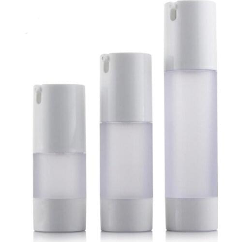 100pcs 15ml 30ml 50ml Airless Bottle Frosted Vacuum Pump Lotion Refillable Bottles Cosmetic Container new