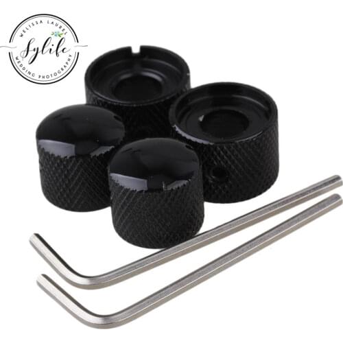 2 SET Black Dual Screw Style Guitar Control Knob for Dual Pot