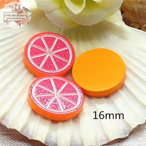 20PCS grapefruit slice Resin Flatback Cabochon Miniature food Art Supply Decoration Charm DIY Craft
