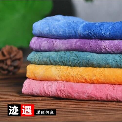 50cm*135cm/piece,Colorful Embroidered Cotton+Hemp Cloth,Clothing,Skirt,Coat,Scarf,Curtain,Decorative Fabric,DIY Manual Material