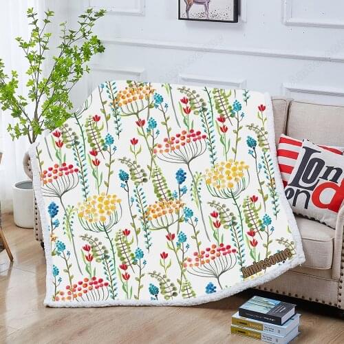 Watercolor Natural Seamless Pattern Blankets Throw Blanket Beautiful Endless Background Soft Blankets for Girl