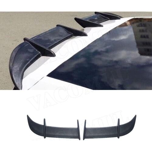 2Pcs/Set Carbon Fiber Rear Trunk Spoiler Wing Bumper for Volkswagen VW Golf 7 7.5 MK7 Standard 2014-2019 Not for GTI R