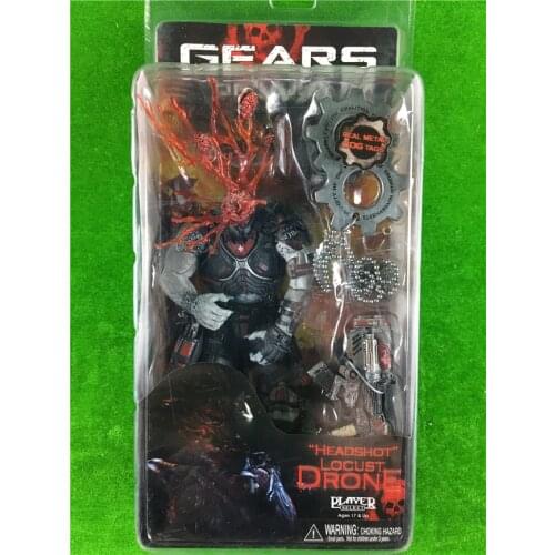 Free shipping gears of war Headshot Locust Dron NECA originals genuine new doll model 7 inch
