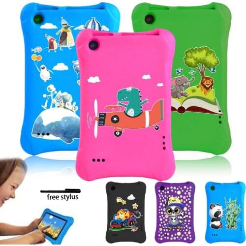 Tablet Case for Amazon Fire 7(5/7/9th Gen )-Kids Safe Shockproof Tablet Case 7 Inch EVA Foam Multicolor Cartoon Pattern Series