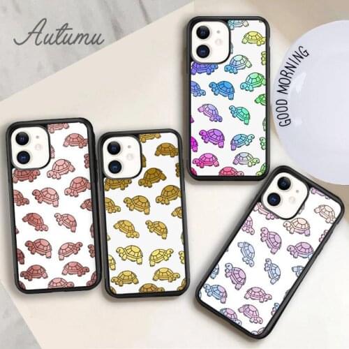 Rainbow Turtle Phone Case for iPhone 11 12 Pro Max mini X XR XS SE 2020 5 6S 7 8 Plus Samsung Galaxy S8 S9 S10 Cover shell