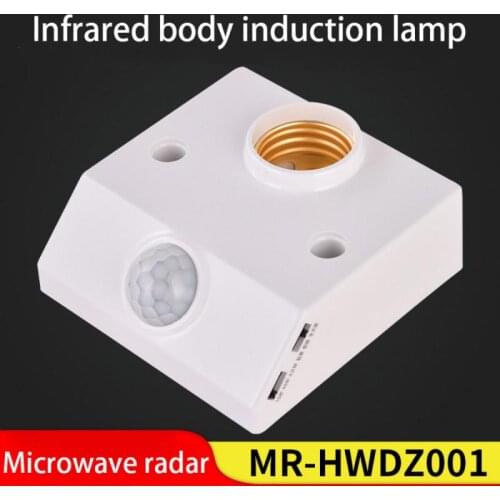 E27 Motion Sensor Lamp Holder LED Bulb Light Base Holder AC 100-265V Human Body Induction Lamp Sensing Switch Socket Lamp Holder
