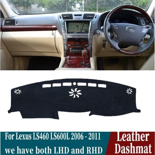 For Lexus LS460 LS600L 2006 2007 2008 2009 2010 2011 Leather Dashmat Dashboard Cover Pad Dash Mat Carpet Car-Styling accessories