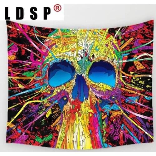 LDSP Tapestry Wall Hanging Skull Fabric Mural Background Cloth Wall Rugs Towel Beach Fabric Blanket Dorm Living Home Decor