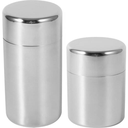 450/550ML Stainless Steel Tea Box Green Tea Tins Canister Multipurpose Candy Jar Coffee Sugar Flour Nuts Herbs Storage Jar