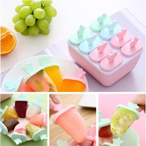 Kitchen Ice Cube Molds DIY Ice Cream Mold Tools Reusable Handmade Popsicle Maker 6/8 Cell Lolly Mould Tray Bar Tools