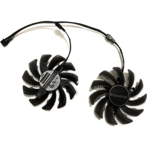 2pcs/lot RX550 RX560 GPU cooler Graphics cooling fan for REDEON GIGABYTE RX 560/550 Gaming OC Video Card cooling