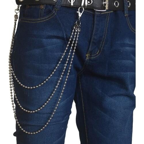 Metal Wallet Belt Chain Rock Trousers Hipster Keychains Pant Jean Keychain Men Women Hiphop Jewelry