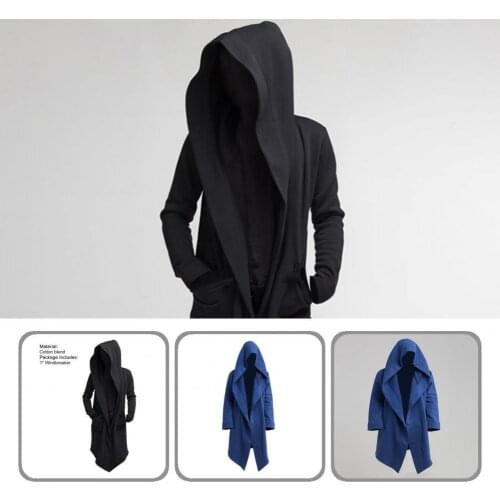 Fashion Hoodie Mens Womens Warm Hooded Solid Coat Jacket Spring Autumn Cardigan Burning Man Costume Oversize
