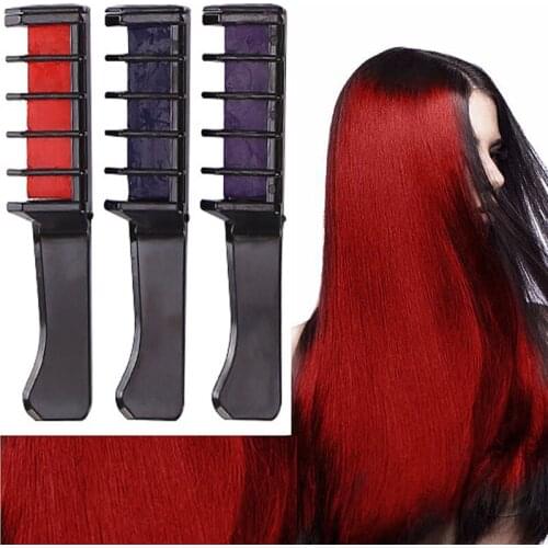 Non-toxic One-time Mini Hair Color Comb 6 Colors Dye Cream Kits Temporary Party Cosplay Salon Hair Wax FR/US/ES Stock