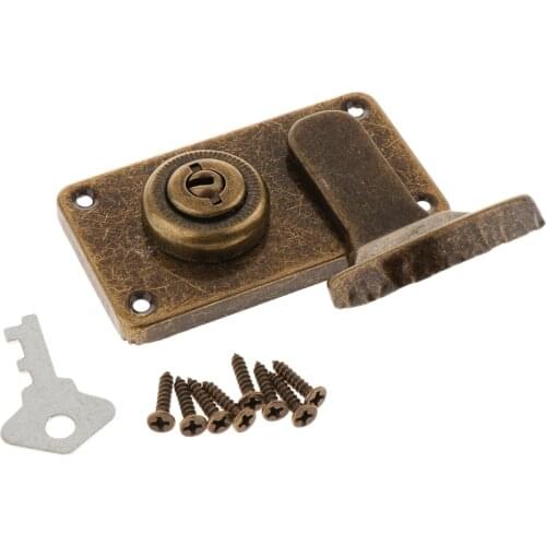 Home Furnishing Hardware Shackle Lock Set Latch Bolt for Wooden Trunk Box Bolt Latch Locker Lockset