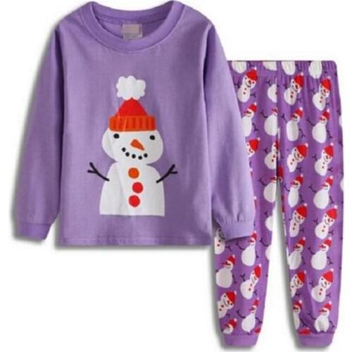 Autumn& Winter Boys girls Pajamas Set Cartoon Kid Pyjamas Children Pyjamas christmas Kids Cloth Set Long Sleeve sleepwear H049