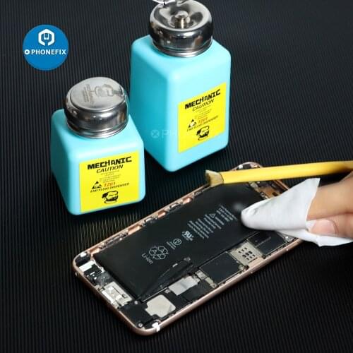 Mechanic Plastic Alcohol Bottle 100ML 180ML Metal Cap Liquid Bottle for PCB Motherboard BGA Repair Cleaning ESD Fluid Dispenser