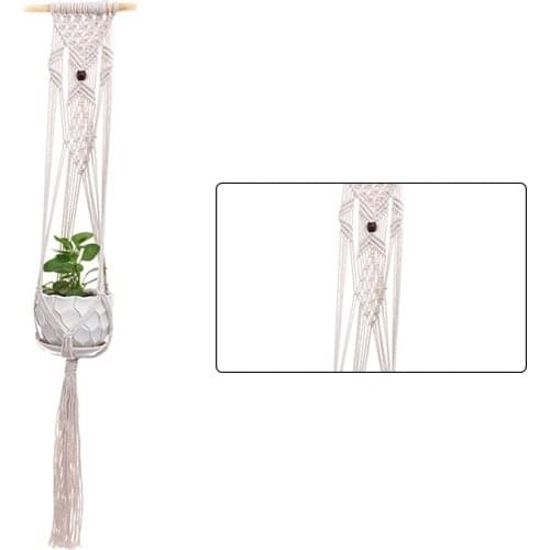 Handmade macrame plant hanger flower /pot hanger pot tray for wall decoration countyard /garden pot tray for plant