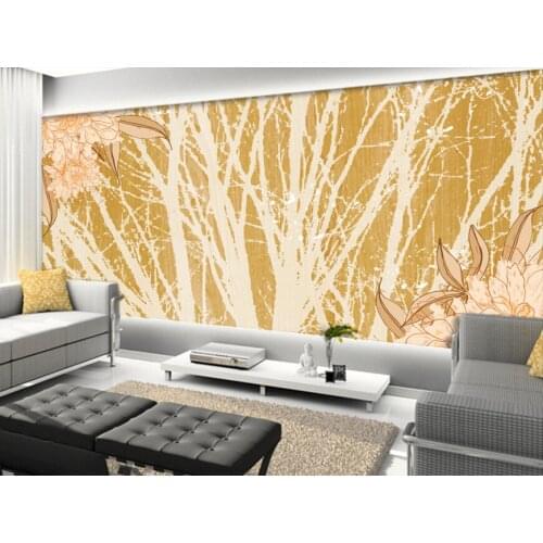 Custom retro wallpaper.Retro impression trees,3D stereoscopic wallpaper for hotel bedroom living room backdrop papel de parede