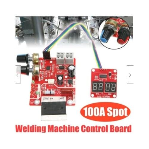 SALE NY-D01 100A Spot Welding Time and Current Controller Digital Display Spot Welding Machine Control Panel Board Module Red
