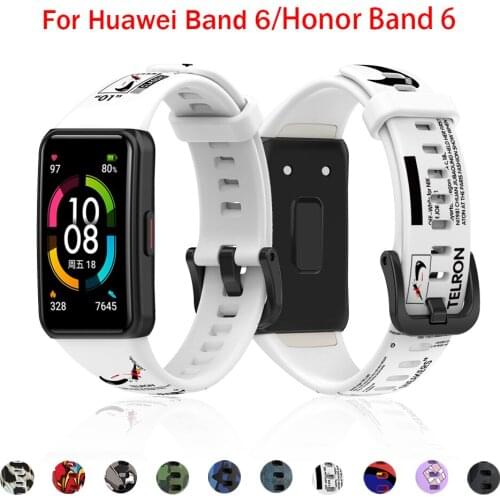 New Smart Wristband Bracelet Replacement Strap For Huawei Band 6/6Pro Soft Silicone Sport Band Watch Strap For Honor Band6 Strap
