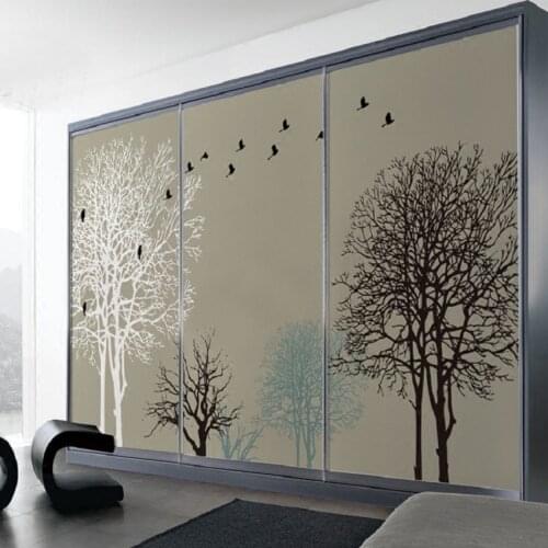 Custom Size Static Cling Window Film Tree Pattern Heat Control Reusable Removable Privacy Protection Home Decoration Glass Foil