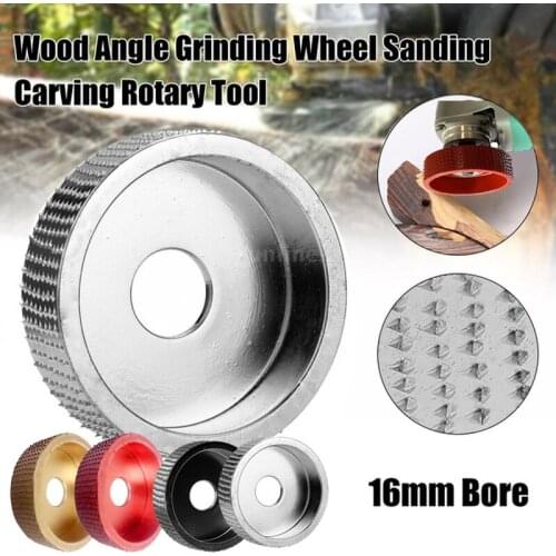 Wood Wheel Angle Grinding Wheel Sanding Carving Rotary Tool Abrasive Disc for Woodworking Angle Grinder with 16mm Bore Shaping