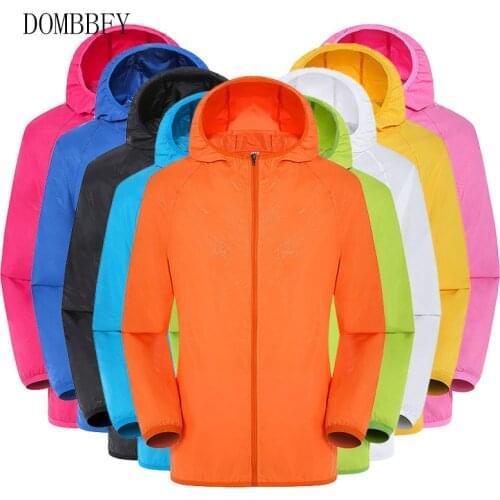 Outdoor Ultra-Light Men Women Summer Hooded Jacket Thin Windbreaker Packable Skin Coat Sunscreen Waterproof Beach Sport Jackets