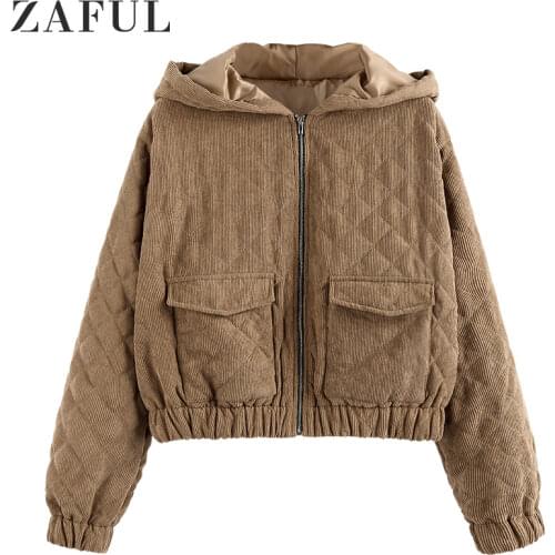 Женские стеганые куртки ZAFUL China At AliExpress