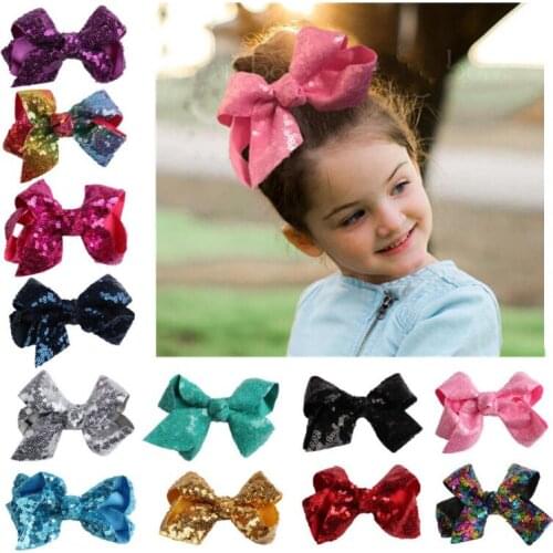 Sequin Bowknot Bow Hair Clip Sweet Glitter HairPins Headdress Children Accessories