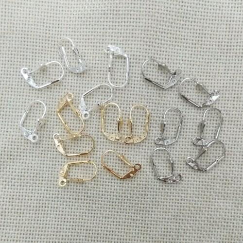 10pcs Earrings findings ear accessories Hook Clasp Clip Close Loop Dangle Charms brincos french hooks jewelry making