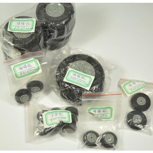 1 Pair Of RC Airplane Part Super Light Sponge wheel 70x24mm 75x24mm 80x24mm