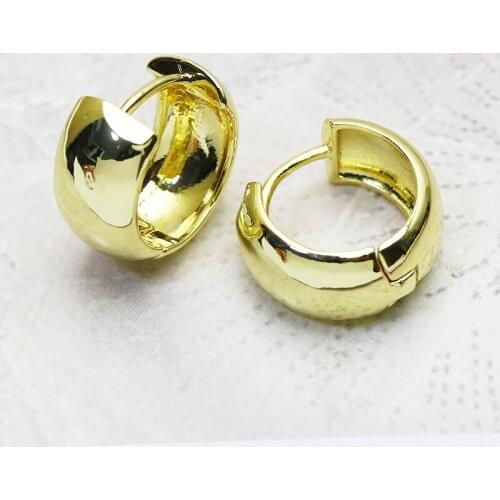 10Pairs Gold Hoop earrings Smooth hoop earrings Gold color earrings Gift for women jewelry 51547