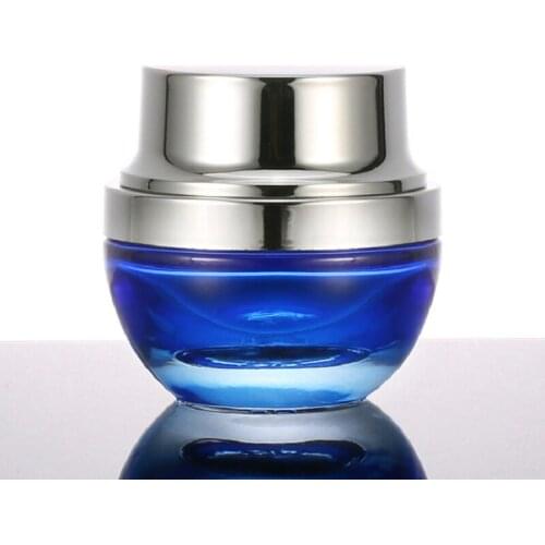 20G green/purple/pink/blue glass jar/pot for day/night/eye cream/essence/mask serum/gel/skin care pot cosmetic pack