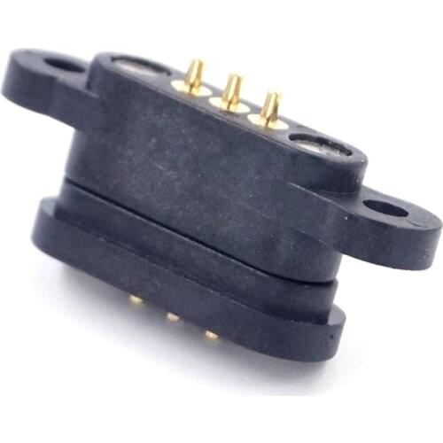 5Pair Spring Loaded Magnetic Pogo Pin Connector 3 Positions Magnets Pitch 2.3 MM Through Holes PCB Solder Male Female Probe