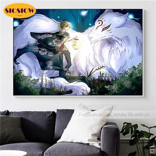 5D DIY Diamond Mosaic Embroidery Natsume Yuujinchou Anime Action Figures 3D Daimond Painting Cross Stitch Full Square Decor Room