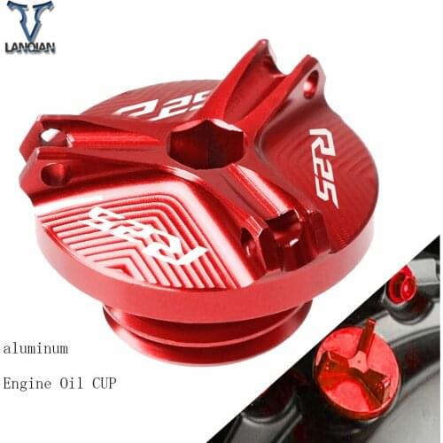 For Yamaha R25 R 25 2015 2016 2017 2018 2019 Motorcycle Accessories Aluminum Motorbike Engine Oil Cup Plug Sump Cap Cover Engine