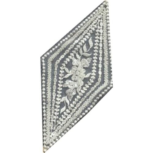 Diamond Shape Embroidered Lace Patch T-shirt Clothing Applique Jeans DIY Accessories