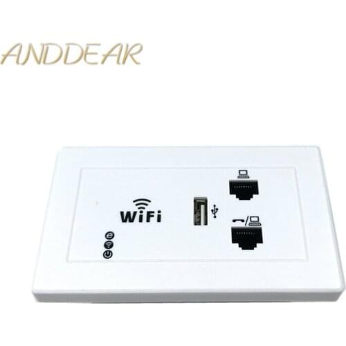 ANDDEAR White Wireless WiFi in Wall AP High Quality Hotel Rooms Wi-Fi Cover Mini Wall-mount AP Router Access Point