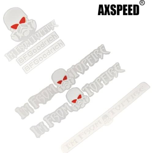 AXSPEED Engine Hood Windshield Skull Car Shell Decor Waterproof Sticker Decal for Jeep Wrangler 1/10 RC Crawler Car A# C