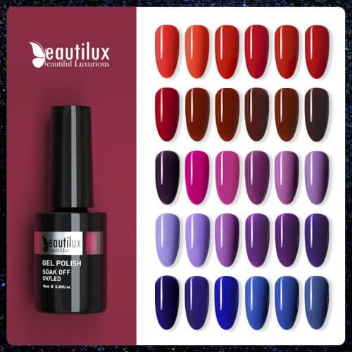 Beautilux Gel Nail Polish 120 Colors Professional Salon Nails Art Gels Varnish UV LED Semi Permanent Nail Lacquer Manicure 10ml