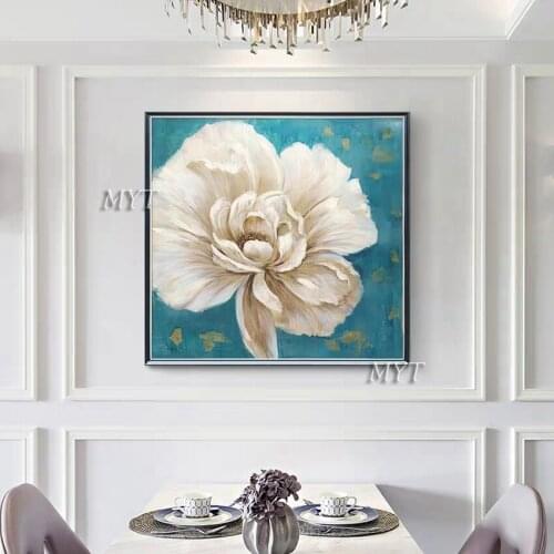 Free Shipping Hand Painted Paintings For Bedroom Decoration Picture Wall Decor Modern Abstract Flower Oil Painting On Canvas