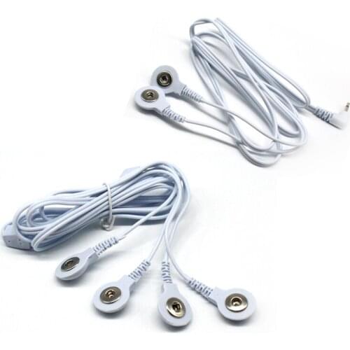 2 Way 4 Way Electrode Cable Conductive Line Connecting Cables for Digital TENS Therapy Massager Electrode Sticker Electrod Wire