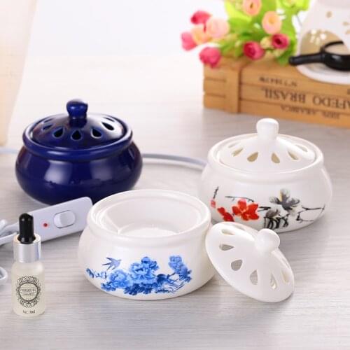 Electric Diffuser Ceramic Aroma Burner Wax Candle Warmer Essential Oil Burner Thermostatic Aromatherapy Constant-Temperature